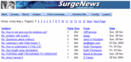 SurgeNews News Server screenshot